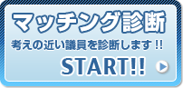 マッチング診断 考えの近い議員を診断します!! START!!