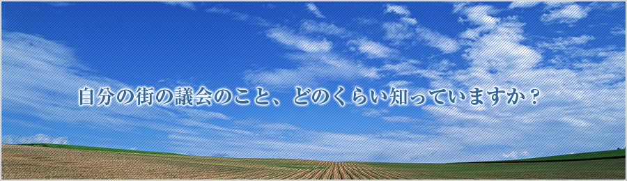 自分の街の議会のこと、どのくらい知っていますか？